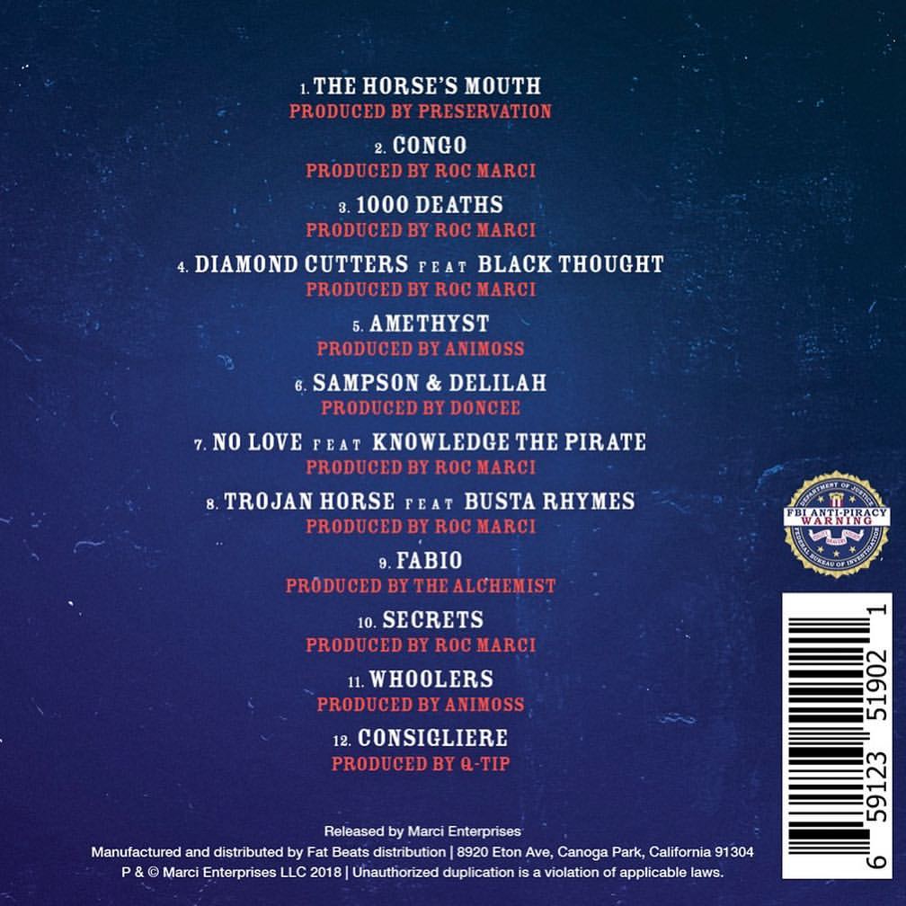 spacecowboyhash's tweet photo. September 18th, 2018. 

Happy 8th anniversary to Roc Marciano's "Behold a Dark Horse". https://t.co/NBB5UQwJKQ
