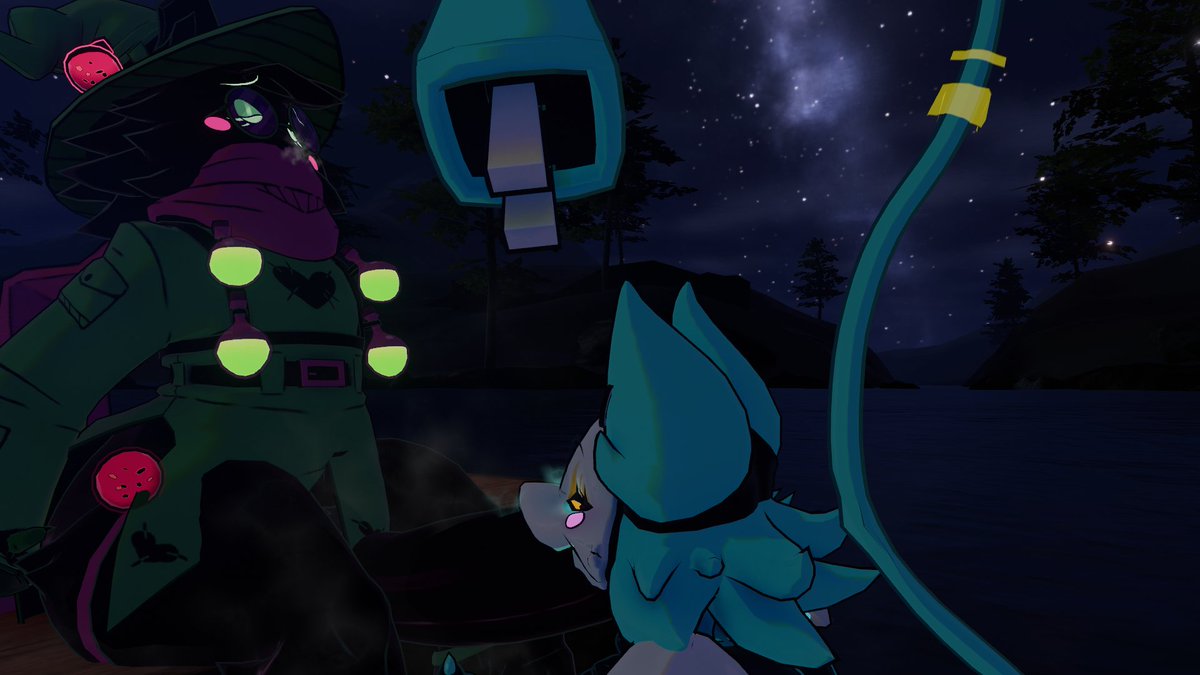 LethAfterDarkVR's tweet photo. Just a normal relaxing night for the goat prince-

wait-

who is that?!~

(collab with @NovaWhore0 )

#vrcnsfw #vrclewd #vrc #Undertail #yiff https://t.co/oA8IUfcO7E