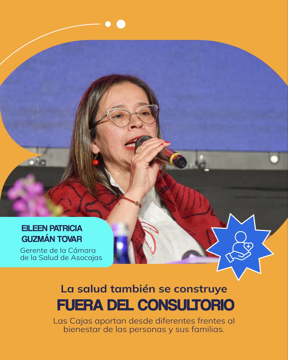 ASOCAJAS's tweet photo. Hoy estuvimos en el AFI Summit 2026, en el panel “Sumar para transformar: soluciones que ponen al paciente en el centro”.

En representación de Asocajas, participó Eileen Patricia Guzmán Tovar, gerente de la Cámara de la Salud, en una conversación sobre la importancia de avanzar hacia una visión integral de la salud, que reconozca el papel de la prevención y las condiciones de vida de las personas.

Sumar capacidades también es transformar.