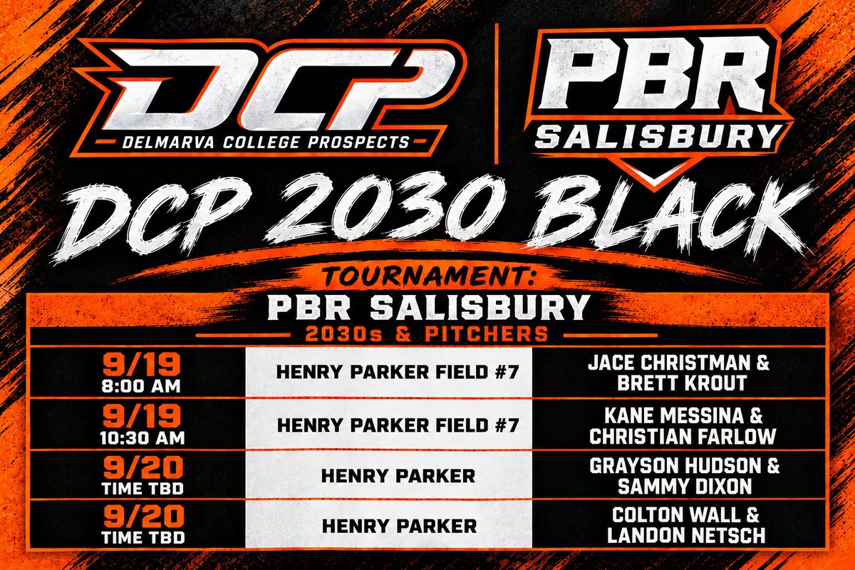 CoachOlshenske's tweet photo. 2030s schedule for the weekend at PBR Salisbury! @DcpShowcase @amarigordon21 @averytunnell_ @Coach_Hahn13 https://t.co/MjRWTR6B9t