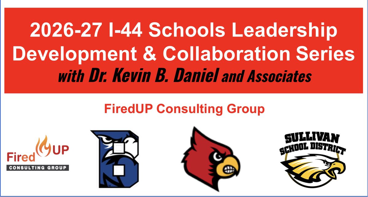 KDFIREDUP's tweet photo. Very blessed to kick off our leadership development &amp; cross-district collaboration cohort effort next week with school districts in the I-44 area. We GET to! @MASALeaders @MoSPMA @SMCAAjcmo @moasbo @moassp @MoAESP @MissouriSBA @MLDSLeaders #CarpeDiem @tdilg @ValentineRocky1 https://t.co/k7snq0voR9