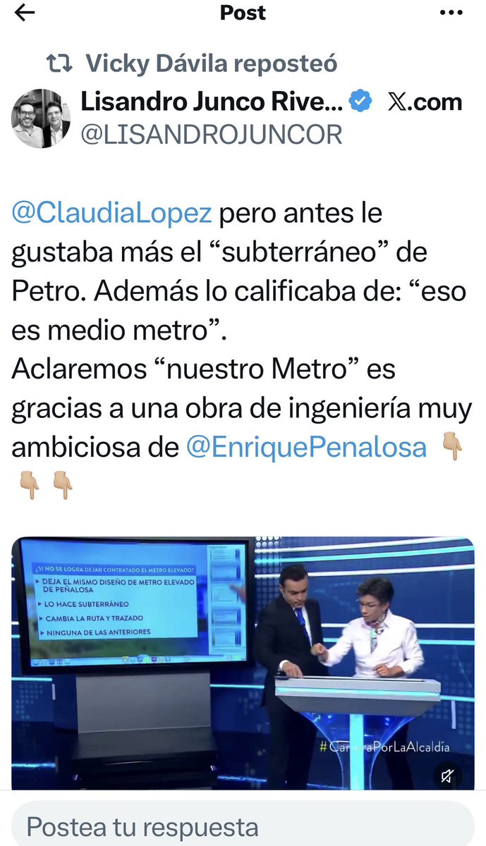 ClaudiaLopez's tweet photo. Salió la manada abelardista ardida porque defendí y saqué adelante el metro de Bogotá. Su sectarismo los enceguese. De no haber sido por mi defensa del metro, Petro lo habría parado. El país entero lo sabe.
Gracias a esa defensa avanzó 30% en mi gobierno y hoy va al 82%. Y la segunda línea, subterránea a Suba y Engativá, la dejé financiada y en licitación. Y eso les arde peor! No saque adelante una sino dos líneas del @MetroBogota!
Qué bueno que gracias a nuestras acciones jurídicas en 2019, los jueces y la banca multilateral verificaron y ratificaron la transparencia del proceso contractual de la primera línea y por eso pudimos sacarla adelante. Eso demuestra que el control ciudadano serio siempre vale la pena!
Veremos si estos therian de papel de verdad aportan  algo! Que pongan la plata para financiar y contratar la tercera línea del metro, de las que les dejé también la pre factibilidad hecha.
Los veo pues! Dejen de echar bilis por mis logros. Miren a ver si aportan algo real, aparte de anuncios,
odio y mala vibra contra Bogotá!