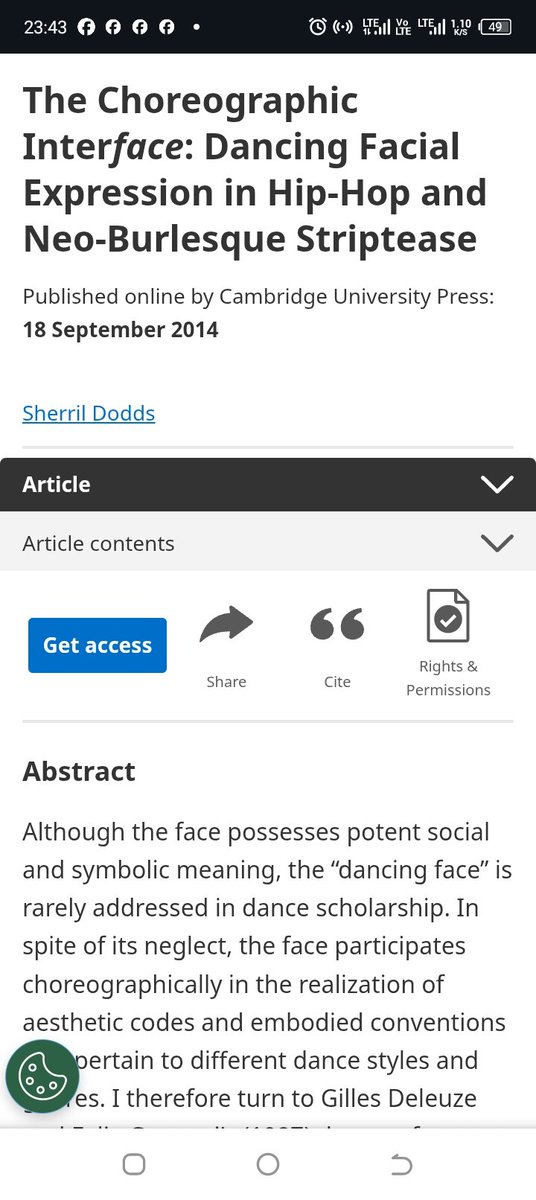 QuillWizards_'s tweet photo. In dance &amp; choreography, the face is considered an interface for communicating. However, given that dance itself is a form of non-verbal communication, the role of the dancing face is not always considered. Dodds (2014) discusses this with respect to Hip-Hop. Link in replies👇🏾 https://t.co/EsVupl0Yrm
