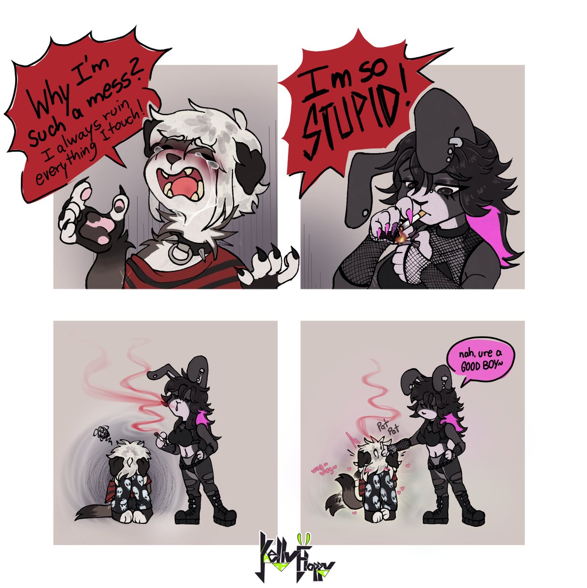 kellyfrogs's tweet photo. Sometimes you just need to hear that... Ur a good boy! 🐶❤ #RemnantEntropy #goodboy #comic #furry #oc https://t.co/ovQrnXfN2H