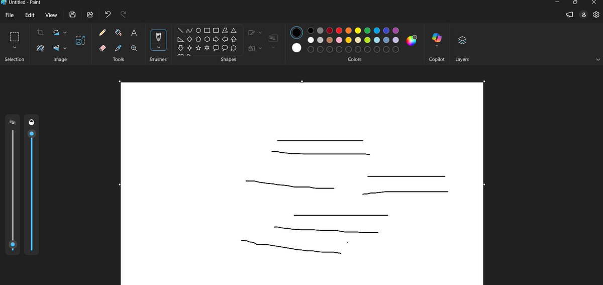 Tsukimonoe's tweet photo. Been trying to draw straight lines with my pen and pencil for hours but I opened paint and somehow got 3 perfect ones in 1 minute https://t.co/FdFUM0T7D6