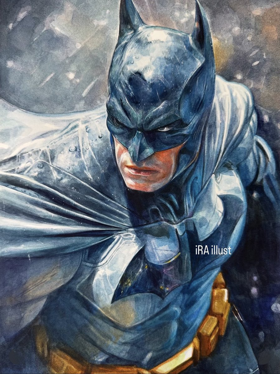 BatmanNotes's tweet photo. Batman by Ira Illust https://t.co/F2Vpd9OFlI