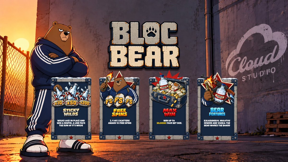 CloudStudioRGS's tweet photo. BLOC BEAR 

coming soon to @enginedotio 

we are celebrating our first launch with a $2,000 giveaway 🎉

to enter just like &amp; retweet this post 
follow @cloudstudioRGS

keep your eyes peeled for $100,000 in RAFFLES and @Stake CHALLENGES on launch day 👀

https://t.co/3pInwoyheq https://t.co/1Shg61JvWC