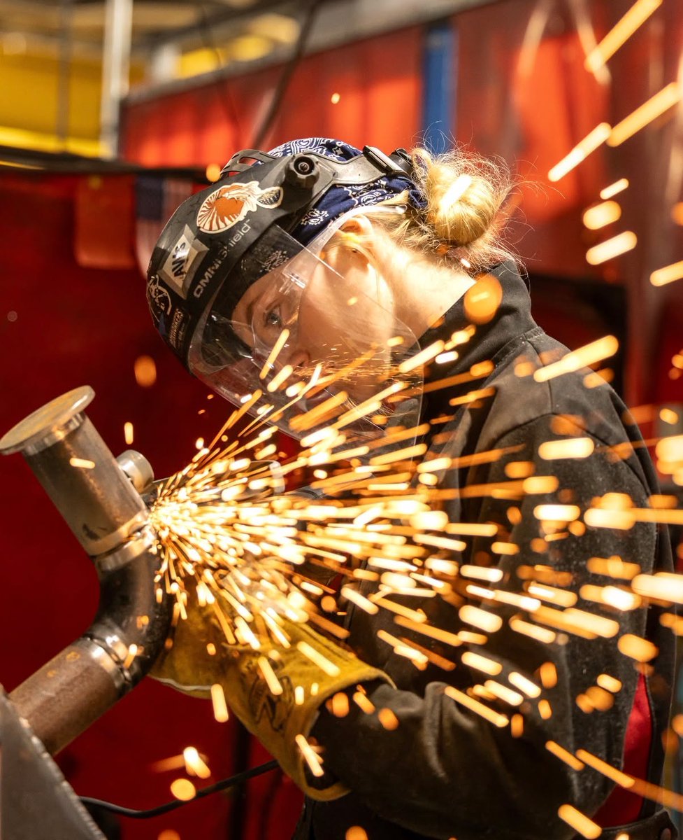 mikeroweworks's tweet photo. A couple years ago, Mikala Sposito applied for a work ethic scholarship from my foundation. She asked for $2,700.00 to help realize her dream of becoming a welder. (Actually, her first dream was to become an Olympian. As a kid, she excelled at horseback riding, dance, soccer, and track, but not quite at the Olympic level. So, Mikala adjusted her dream and focused on something within her reach. Precisely the kind of commonsense approach to making a living we try to encourage.) Toward that end, Mikala filled out the application, jumped through all the necessary hoops, and signed the S.W.E.A.T. Pledge, as all applicants must.

According to our internal ranking system, which is inherently subjective and relative to each batch of new applicants, Mikala scored a 94, and was awarded $2,100.00, or roughly 80% of what she asked for. This is typical of the average percentage awarded to an excellent applicant. As a rule, we almost never award the entire amount requested. We want our recipients to have some skin in the game, and we encourage all applicants to apply for additional scholarship funds elsewhere, which Mikala did. But in this case, if I had it to do over again, I think I’d have awarded Mikala the full $2,700.00. Why? Because this woman is precisely why I award work ethic scholarships in the first place, as recent headlines prove. Headlines all over the country that identify Mikala Sposito as the sole welder to represent Team USA in the upcoming @WorldSkills Competition in Shanghai.

This is a very big deal. The World Skills competition is often referred to as the Olympics of the skilled trades, so it looks like Mikala’s dream is coming true after all. And it seems to me her journey is worth a brief encapsulation. Before she applied for a scholarship from mikeroweWORKS, Mikala demonstrated an affinity for welding in SkillsUSA. As a senior at Dexter High School, she won 1st Place at the SkillsUSA Michigan high school competition and went on to place 14th nationally. Then, as a freshman at Washtenaw Community College, she repeated her success by taking 1st Place in the Michigan college division. She then advanced to nationals, where she finished 8th in the country. That earned her an invitation to the Team USA pre-trials, which whittled the nation's top 16 young welders down to three. At the final USA Weld Trials at the Robotics Technology Park in Huntsville, Alabama, each competitor was evaluated on precision, safety, technical execution, craftsmanship, and multi-process capabilities under extreme time constraints. Mikala Sposito took the Gold, officially becoming the first woman to represent the United States in welding at WorldSkills. Next week, she’ll face off against the absolute best of the best from all over the world.

I should point out that Mikala would prefer it if the press didn’t make a big deal of her gender, and I completely understand. (She’s a welder – not a “weld-her.”) But today, the industry is in desperate need of proof that women can and do excel in the trades. Nationally, just 4.3% of tradespeople are female. At mikeroweWORKS, our female applicants are closer to 20%, but I assure you that percentage could be much higher. Companies are anxious to recruit talented welders of any gender, and women need to understand and believe the opportunities are real. Mikala prove that in spades, and I want to offer her my sincere congratulations, and invite all of you to do the same. Because Mikala Sposito is exactly what our country needs a lot more of. People who understand that talent is never enough to compensate for laziness.

In her application, she wrote, “Hard work beats talent any day of the week, and nobody is going to outwork me. Period.”

She also connected with every point of the S.W.E.A.T. Pledge but said the final tenet resonated with her the most. “Some people choose to be lazy. Some people choose to sleep in. I choose to work my butt off.”
My favorite quote, however, is Mikala’s response to seasoned professionals who see her wield a torch and call her a “natural.”

“I’m not a natural,” she says. Far from it. And none of this came easy. I worked and trained 60-80 hours a week for two years to get here.”

Regardless of what happens in Shanghai, the job offers are already piling up, including the most recent from SpaceX. She hasn’t graduated yet, but the future looks bright, and I for one would not bet against her.

PS. I never do this, but since my name is in the title of the foundation, I suppose I can. Mikala – please accept the additional $600 you requested from mikeroweWORKS two years ago. Shanghai is expensive, and since you’re representing all of us, we’d like to provide you with a little walking around money. The check is in the mail.

Now…go get the gold!