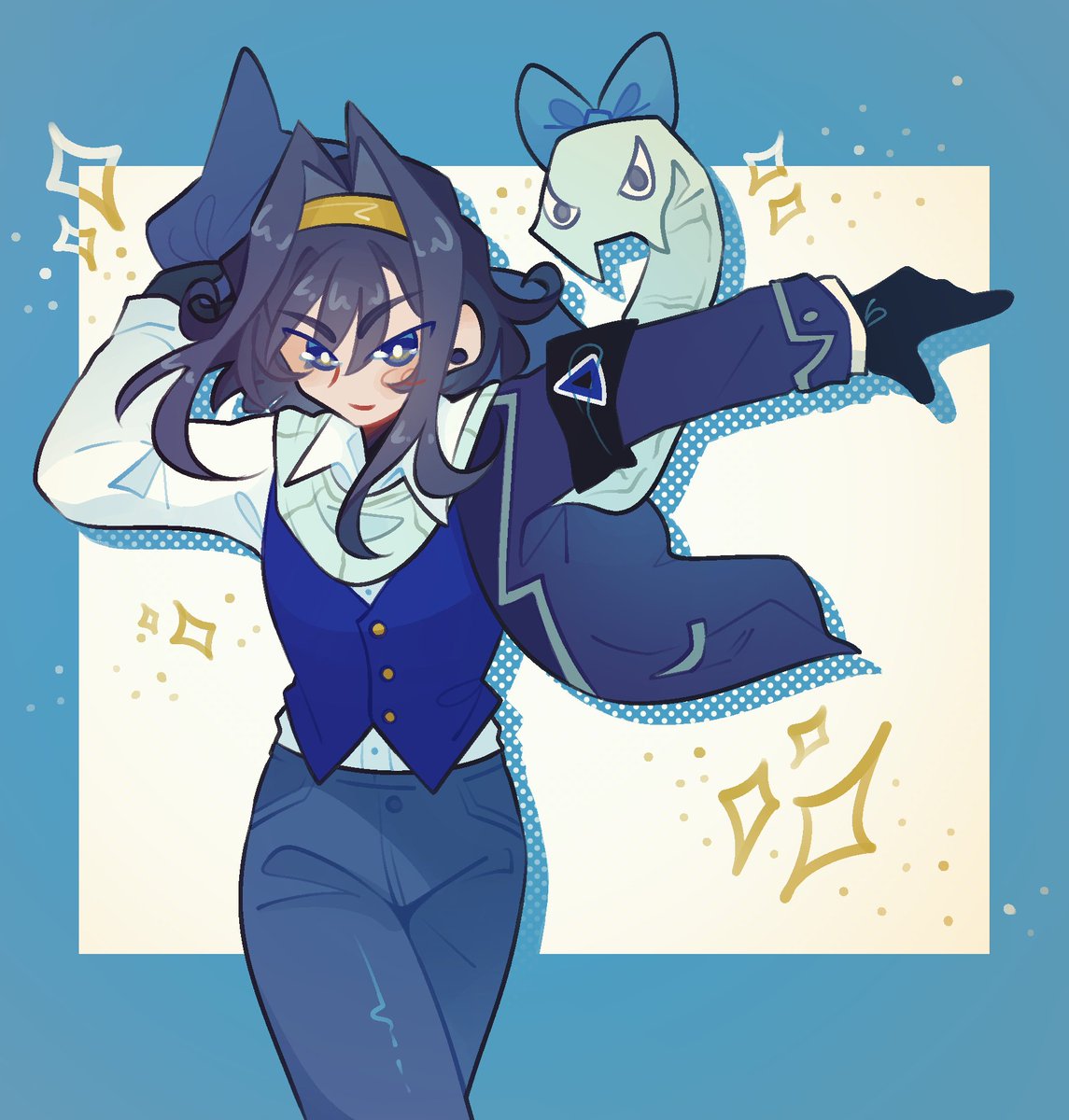 Valkavava's tweet photo. big fan of #holotrials kronii !!!!!! #kronillust https://t.co/mOnbp7pZ4K