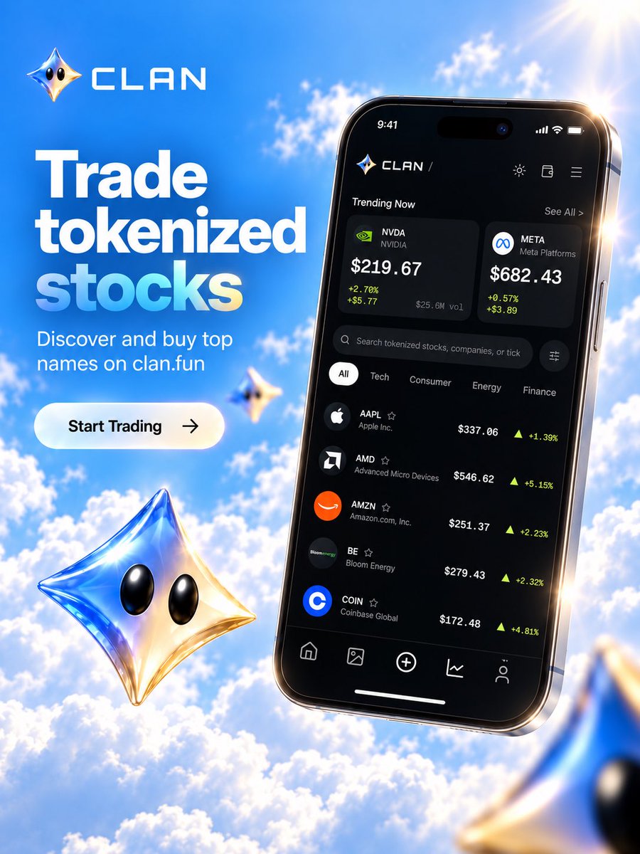 clandotfun's tweet photo. Trade tokenized stocks
Discover and buy top names on https://t.co/EjxYHVmIDn https://t.co/QWJ6nrSyMv