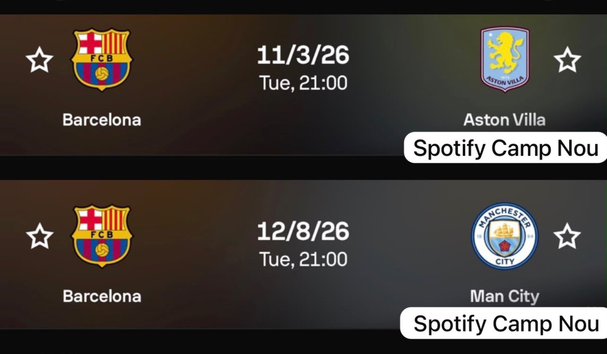 vanemrys15's tweet photo. UEFA don’t knw what they’ve done for me by putting these two fixtures at Camp Nou. Premier League fans can cry all they want. I’ll use these two matches to send message to them. https://t.co/AtwKEmGrW4