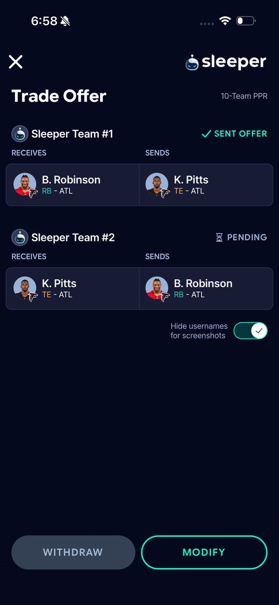therealreserves's tweet photo. Be honest…

Y’all taking this trade?? https://t.co/Lkmylv0Vwu