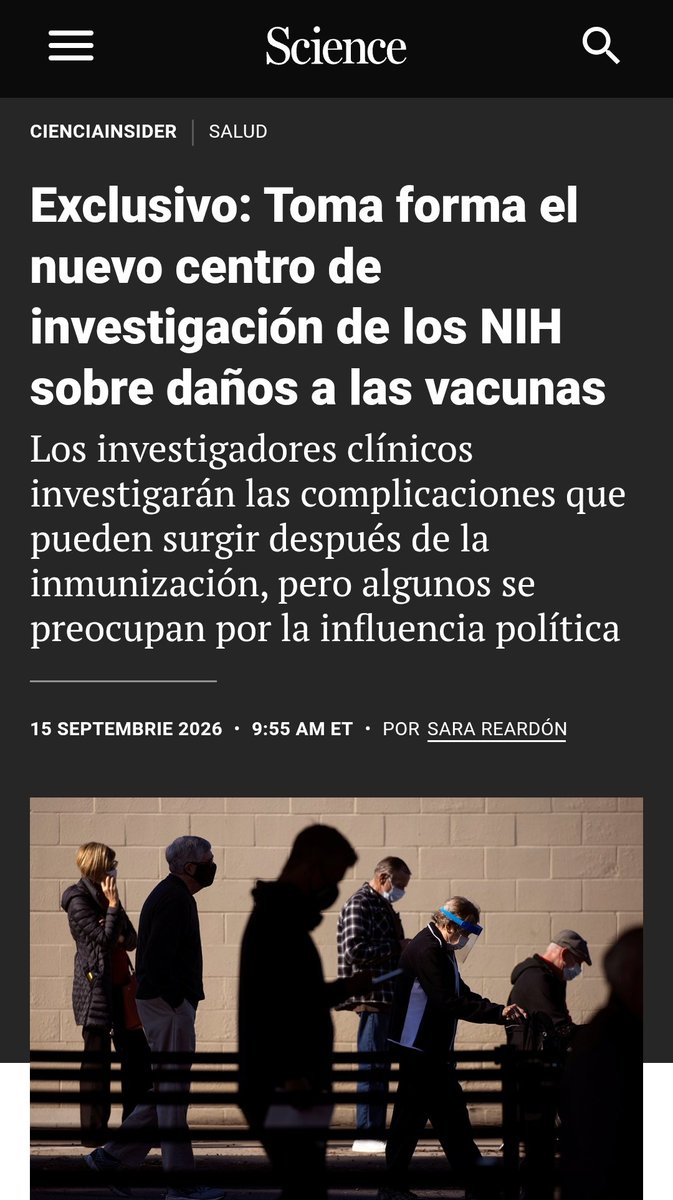 DoctoraPrego's tweet photo. El tiempo y la ciencia terminan dando la razón a los médicos disidentes e  independientes.

Los Centros de Salud de EEUU (NIH). preparan el lanzamiento de MOSAIC, un programa clínico oficial para estudiar los daños a largo plazo y el "síndrome posvacunación" (PVS), con el foco puesto en las inyecciones COVID-19.

Gestionado por el NIAID, MOSAIC recopilará datos clínicos y genómicos sobre miocarditis, disautonomía, neuropatías e intolerancia al ejercicio. Los investigadores buscarán biomarcadores y analizarán cómo la proteína de la Spike altera el sistema inmunitario. Sí, esa misma proteína.

Es paradójico que el NIAID, la institución que coordinará esta investigación sobre los daños causados ​​por las vacunas, estuvo dirigido durante décadas por Anthony Fauci (hasta su partida en 2022). Desde la negación y la postura institucional de "seguridad y eficacia" hasta la creación de un centro específico para los afectados.