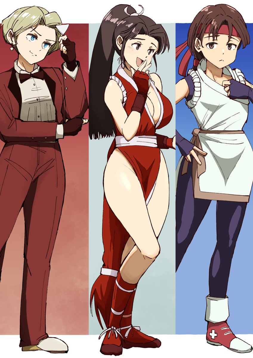 yuriyur23282270's tweet photo. この前投稿したイギリスチーム立ち絵を並べてみました！＃KOF https://t.co/mGgYNzfEYh