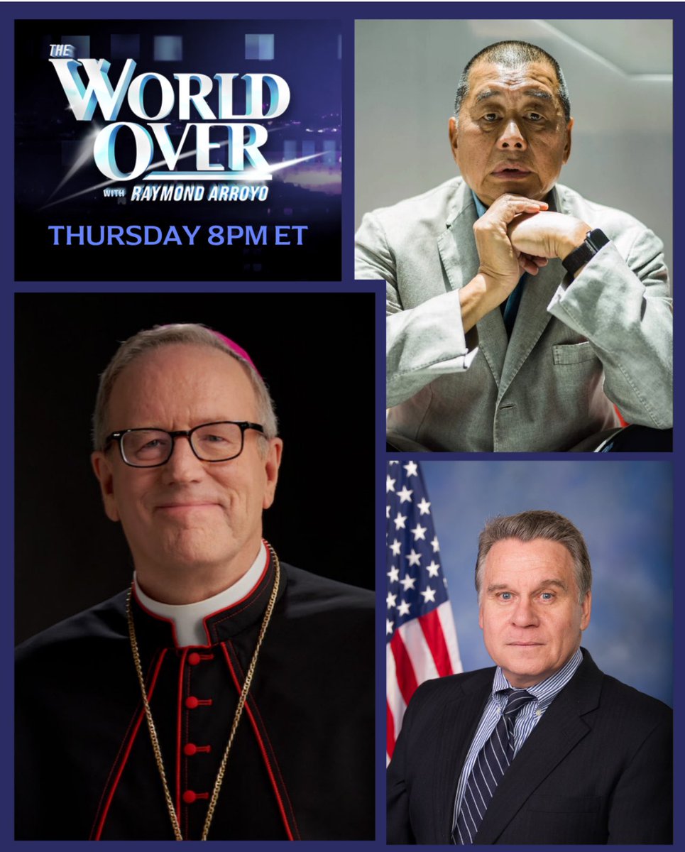 RaymondArroyo's tweet photo. Big World Over Tonight:  Rep. Chris Smith and @BishopBarron join me at 8pm E @Ewtn. TONIGHT. Don’t miss. https://t.co/izBUalzFGP