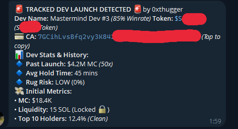 0xthugger444's tweet photo. Dev #3 just dropped a fresh contract. Last 3 launches did 30x, 50x, and 80x.

I’m dropping the unblurred contract address in my private channel for the next 50 people only.

Once the cap is hit, I’m locking the doors and taking the post down.

Grab your entry before it's gone 👇
 
(Link in bio / First reply)