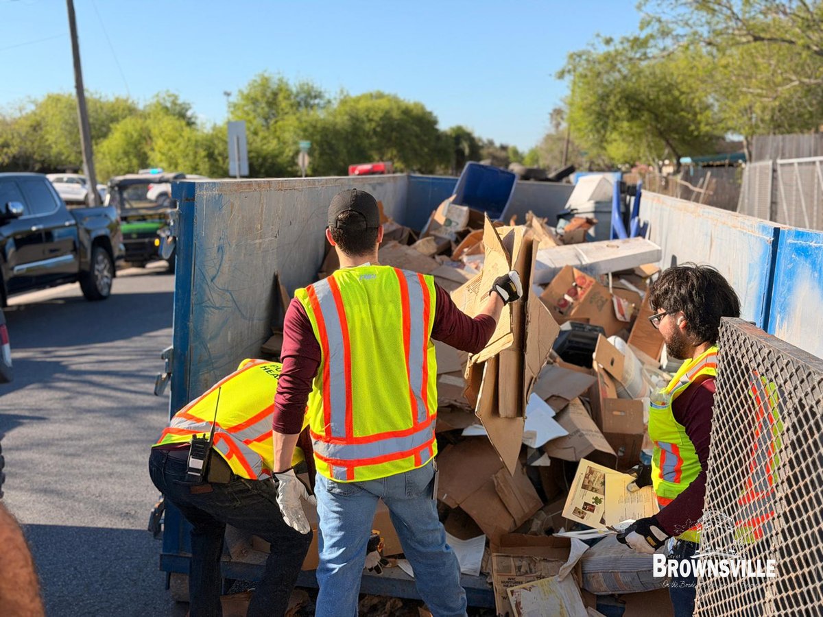 BTxRGV's tweet photo. REMINDER: The District 3 B.R.I.G.H.T. Cleanup event is tomorrow!
Be sure to get those bulky items, yard debris, and old tires ready. The neighborhood cleanup takes place from 8:00 a.m. to 12:00 p.m.
Read more: https://t.co/Ou7E6duGYU
#BrownsvilleTX #BRIGHTBrownsville #OneCity https://t.co/fS1WHHBcra