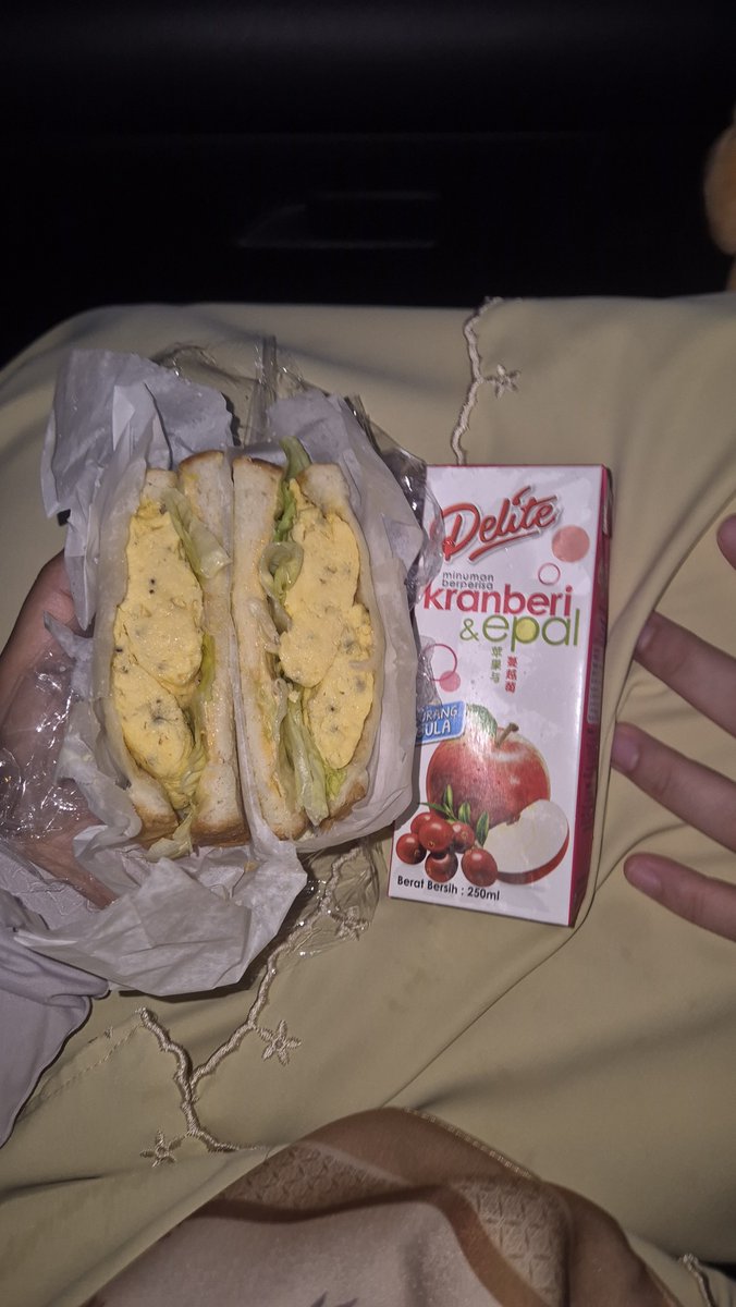 ukiyothings's tweet photo. My girl made me egg sandwich this morning and prepared my fav drink beforehand in the car so that I could have breakfast while she drove me to work :( https://t.co/Iq5BRD5GNi