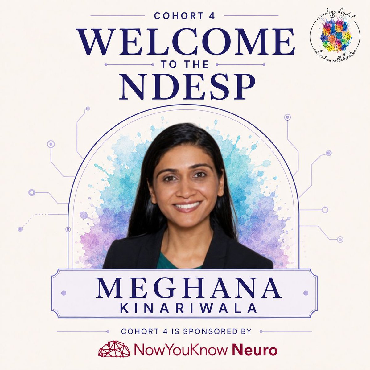 NDECinstitute's tweet photo. Welcome to Cohort 4 of the NDESP, Dr. Meghana Kinariwala! A vascular neurologist & neurocritical care fellow using digital tools to demystify neurology. #NDESP #MedEd #NDEC #Neurology https://t.co/DxEKcDQWdj