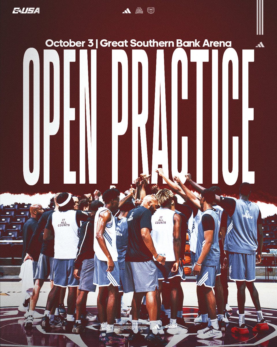MoStateMBB's tweet photo. Join us for a FREE open practice Saturday, Oct. 3 @GSBArena. 

Full Story - https://t.co/k9R9DyZx4C

#ItAllCounts | #GoBears https://t.co/5DFhYMHdII