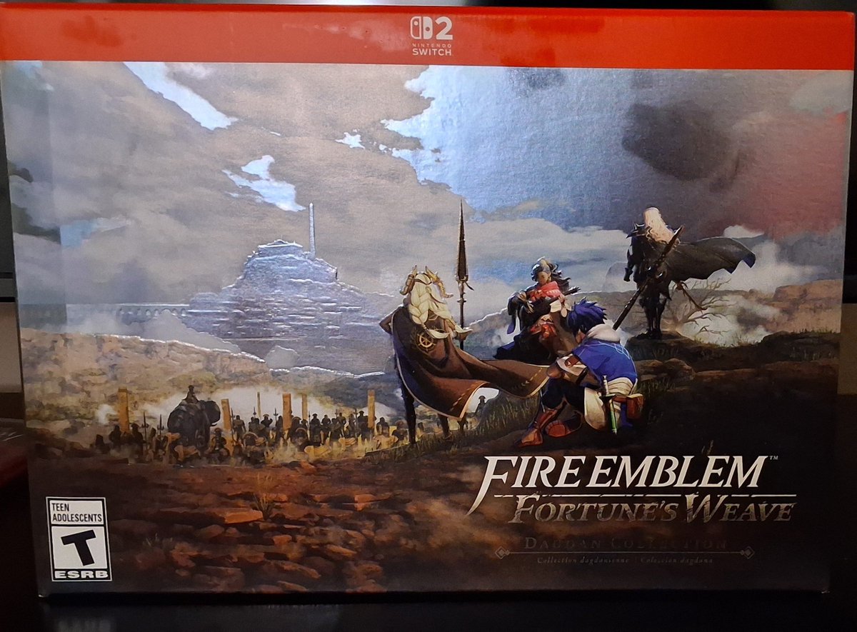 Rainbowdonkee's tweet photo. Today's the day! Fire Emblem Fortune's Weave is officially out! And I finally got home to see my Dagda collection some through thanks to Nintendo shipping on time!
I'm so excited to start, it's kinda sad these moments of theorizing are about to end. 😭
#FEFW #FireEmblem #FE18 https://t.co/OQVDL94XB9