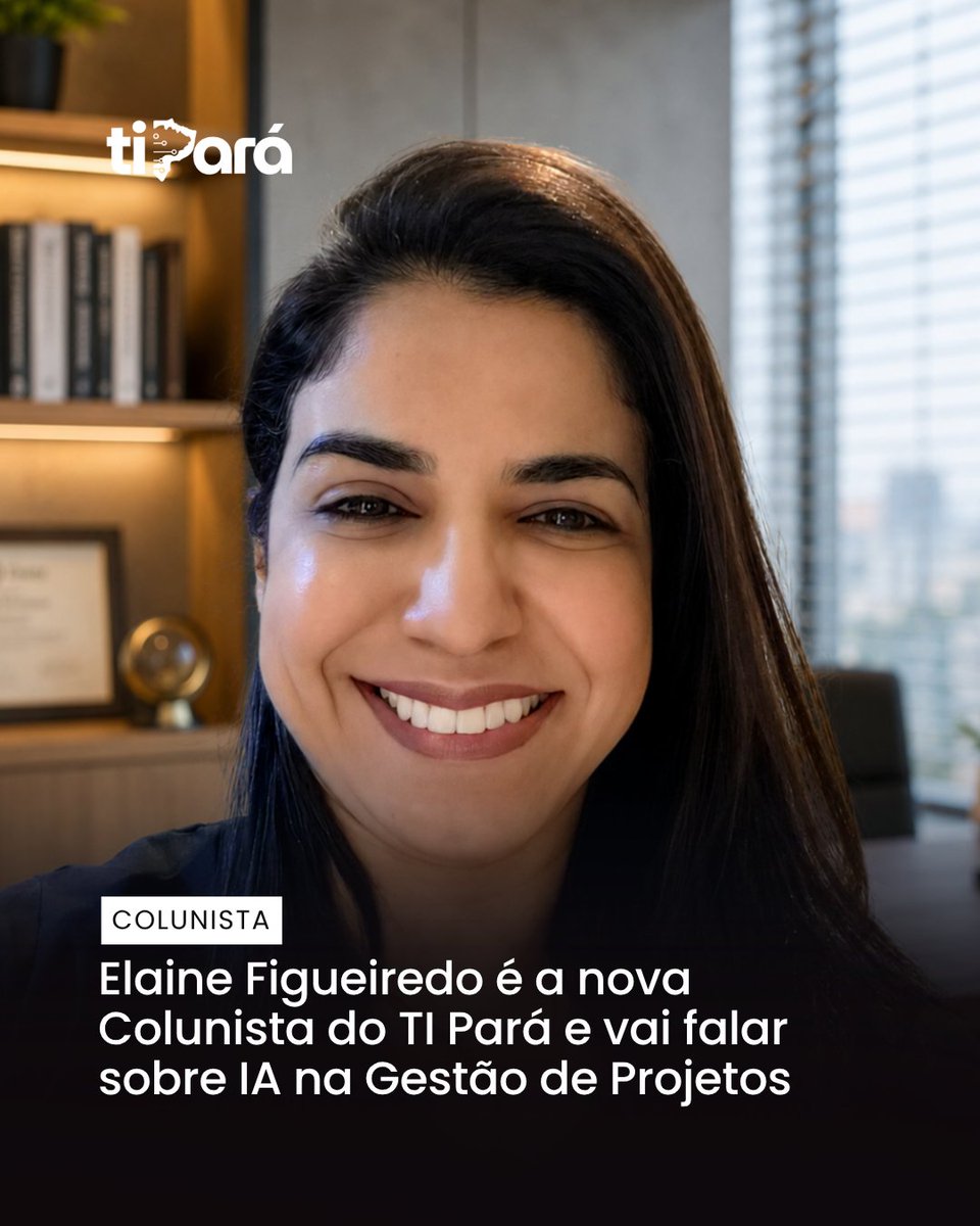 tiparanews's tweet photo. 🚀 Conheça a Elaine Figuereido, nova colunista do TI Pará!

Com mais de 20 anos de experiência em projetos de transformação digital, ela é especialista em Tecnologia e Gestão de Projetos.

 👉 Leia a matéria completa em: https://t.co/tX7hp2k9FE https://t.co/2XAsOcsUaV