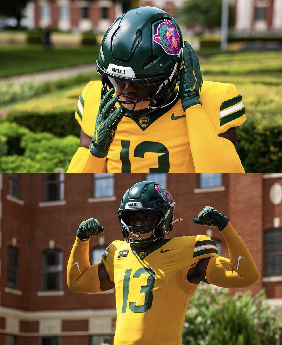 RandyRantly's tweet photo. Helmet of Hope

@BUFootball is wearing this alternate helmet. The artwork was created by 6 year old ILaria Ramirez to help spread awareness of childhood cancer. The logo contains the words “faith, victory, and strength”.

Awesome Sauce Rating: 10/5 https://t.co/wqYFbW0yNI