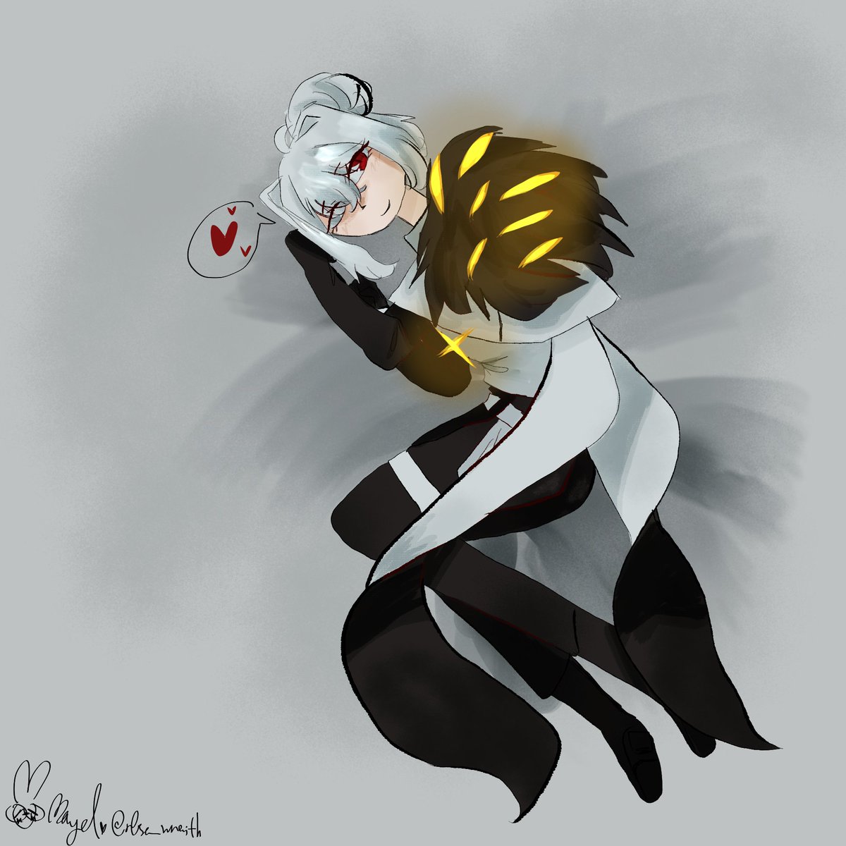 r0se_wraith's tweet photo. little treat after college 🤍 
#fanart #papercranesans #utmv #fanartㅤㅤㅤㅤ 
---
Character Cred.: @LittleNoko https://t.co/gjAX7uiR2j