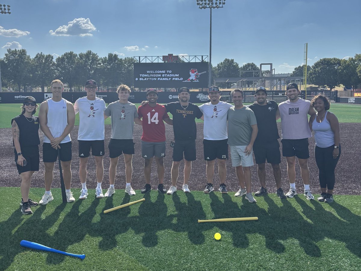 AStateBaseball's tweet photo. How are we prepping for the @parkermccollum concert tonight? Wiffle ball with his team obviously ⚾️🐺

#WolvesUp https://t.co/jy083KVeSJ