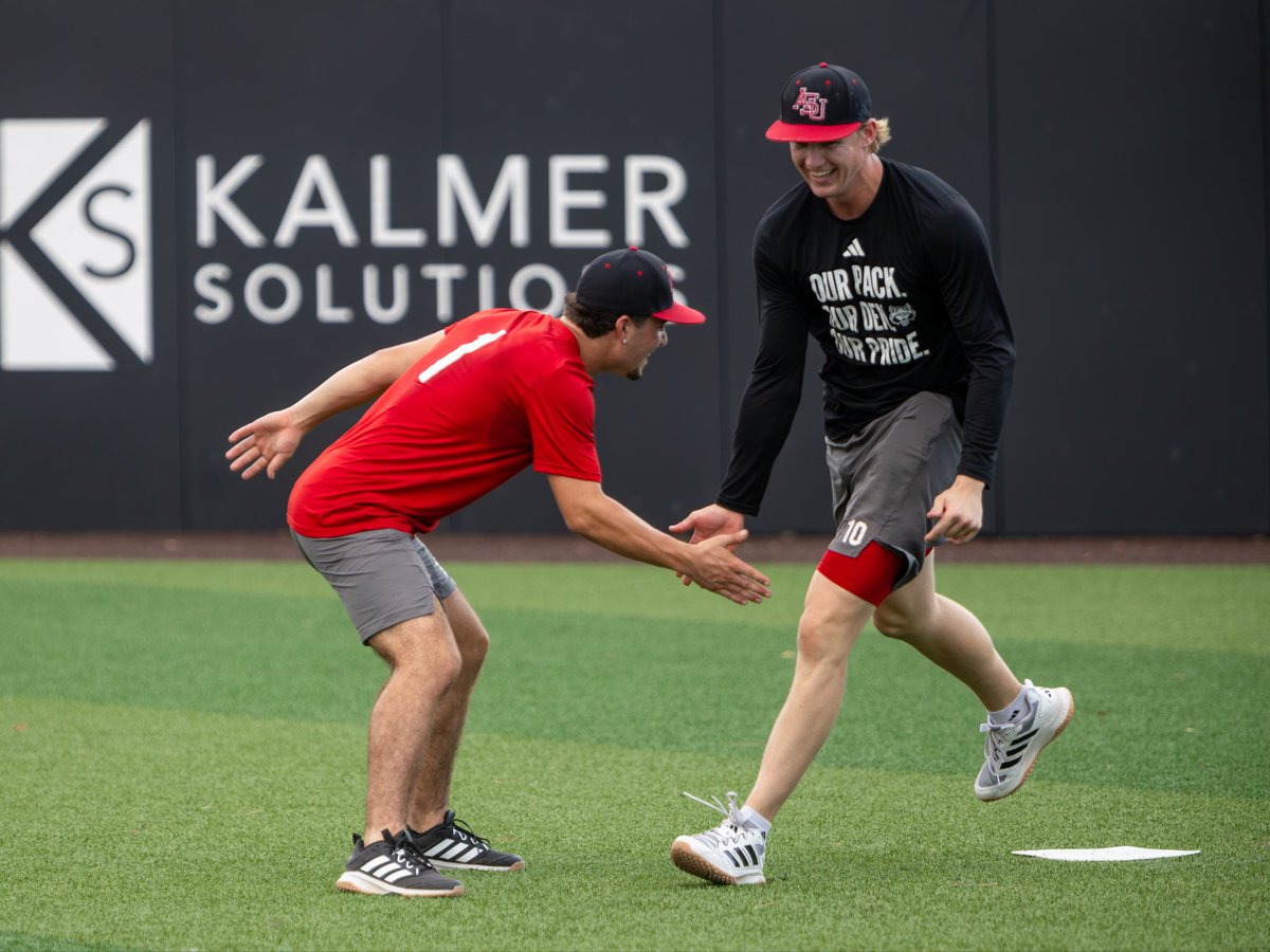 AStateBaseball's tweet photo. How are we prepping for the @parkermccollum concert tonight? Wiffle ball with his team obviously ⚾️🐺

#WolvesUp https://t.co/jy083KVeSJ