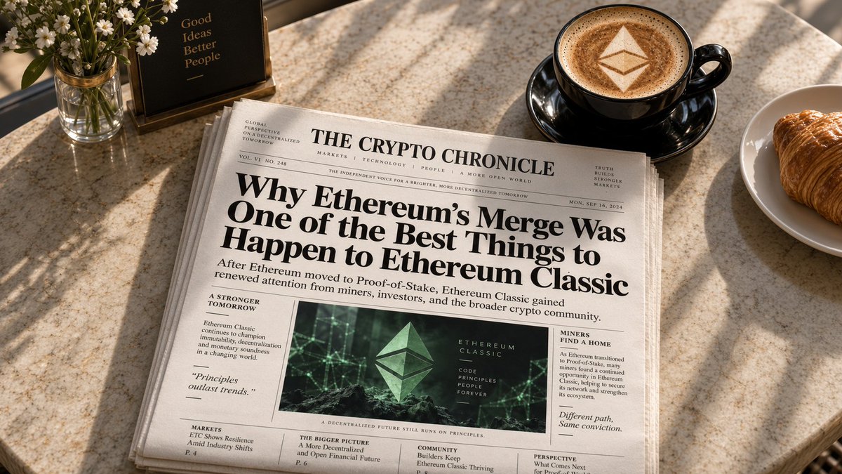 ClassicIsComing's tweet photo. 4 years ago this week: The Merge made $ETC the world's largest Proof-of-Work, smart contract platform 🍀

GPU miners needed a home. ETC was already here. ⛏️
 
#EthereumClassic #ClassicIsComing https://t.co/e44cZQqamv