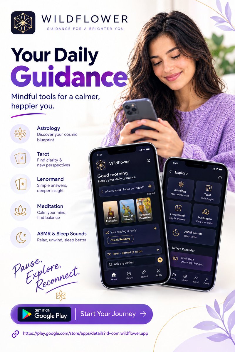 AdtrendPro's tweet photo. @0ivankaTrump1 Your daily ritual just got a little more interesting.

This is exactly why I love having astrology as part of a daily reflection ritual. Sometimes you just need a moment to pause and check in with yourself.

Download Wildflower!
https://t.co/ZplNIGlvZk https://t.co/lHGO051GGx