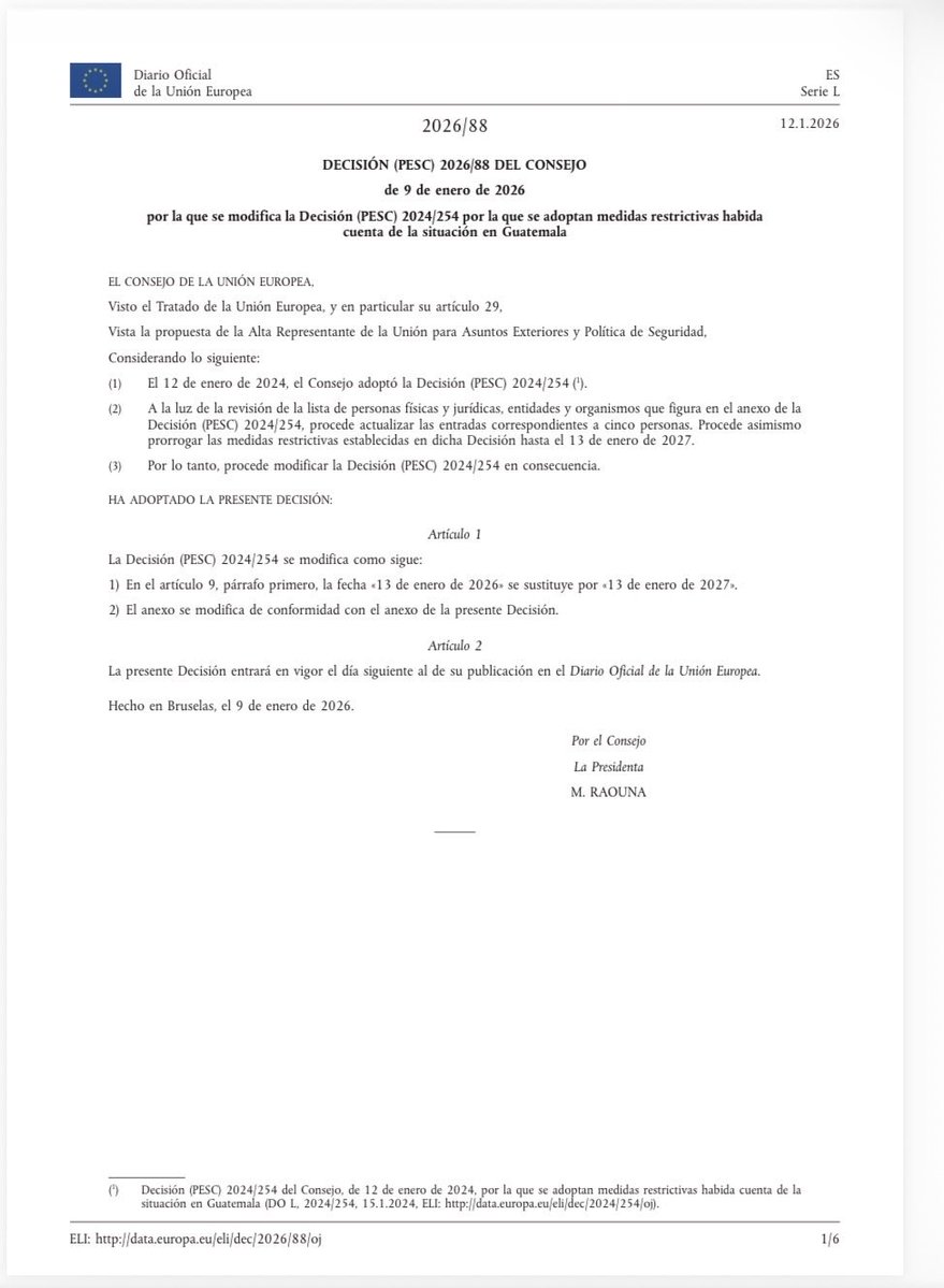 orellanafredy1's tweet photo. Estimados señores: esa Decisión a la que aluden fue revisada y modificada por el Consejo de la Unión Europea. He aquí la prueba irrefutable: https://t.co/7NSOSMerpB