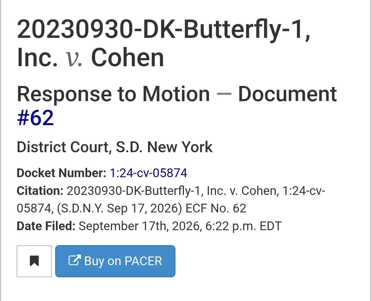 PhantomBlack699's tweet photo. Response just filed to Ryan Cohen's motion to dismiss the 16b lawsuit 

Anyone with PACER?

https://t.co/jyNtmDWG8R https://t.co/o1vwPMe2dn