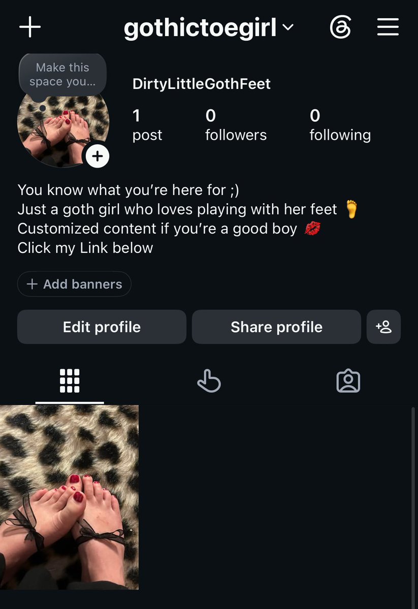 GothicToeGirl's tweet photo. Hey feet lovers.. I need you all to go follow my new instagram account!! special exclusive content that you won’t see on here. Xoxo 💋

User name is @ GothicToeGirl  as usual. https://t.co/YR7VP30pWt