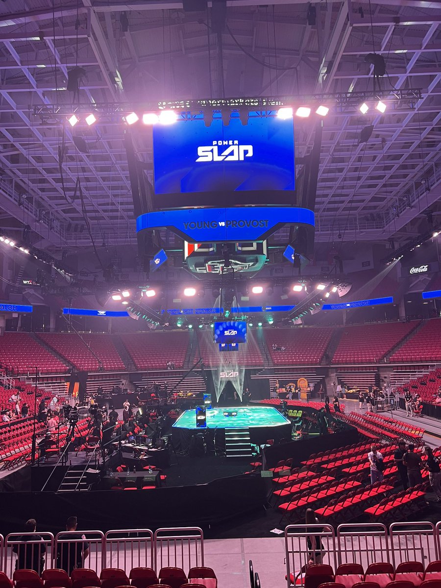 CoryWhitman_'s tweet photo. Doors are officially open at the United Supermarkets Arena ahead of Power Slap 23.

The prelims are slated to start at 7 p.m. as the entire event is streaming for free on YouTube. https://t.co/HFEdXJjHuT