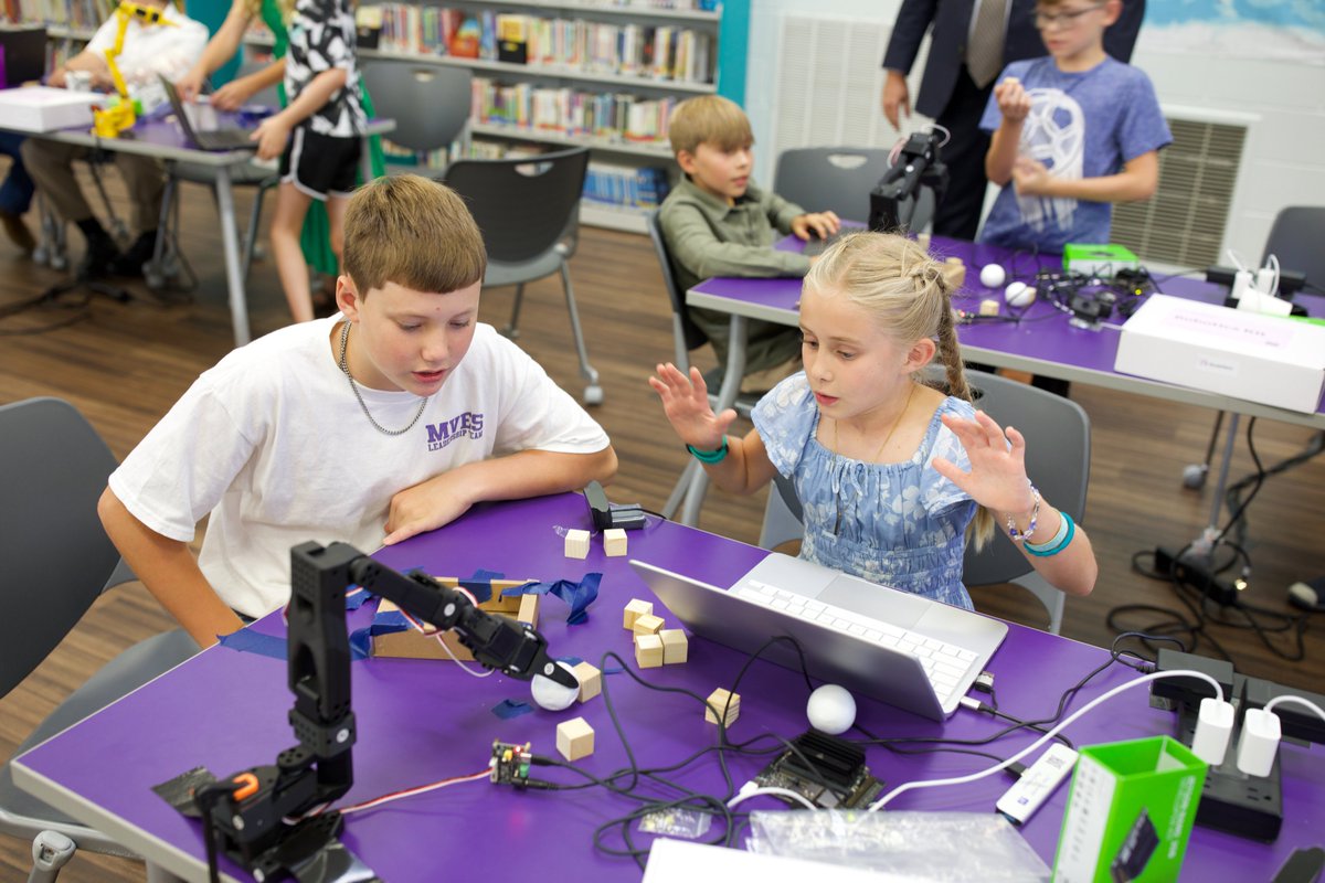 StudyFetch's tweet photo. As part of our AI literacy initiative, @nvidia and StudyFetch donated 1,500 StudyFetch licenses to students in Ashe County, North Carolina, along with 100 robotics kits powered by NVIDIA Jetson Nano. 

They also received a visit from @FLOTUS who surprised them with the announcement on behalf of the Be Best Initiative along with our Co-Founder, Ryan Trattner. 

At 10 years old, these students assembled and programmed their robot arms in a single day. 

These new tools allow students to explore artificial intelligence and physical AI, develop technical skills, and bring their creative ideas to life.