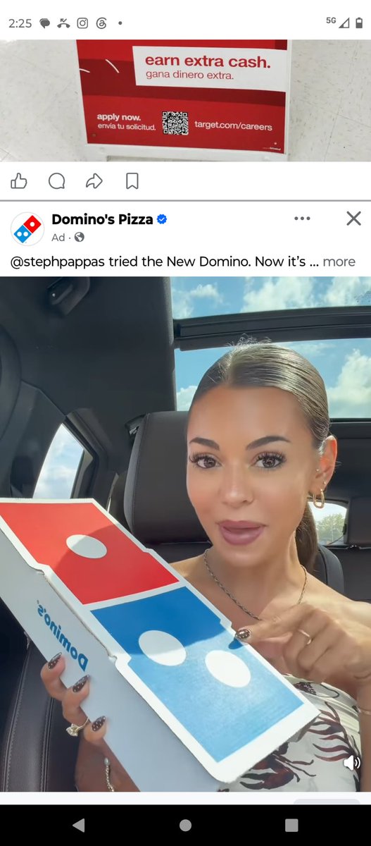 DannyOcchipinti's tweet photo. From Facebook! Domino's Pizza 🍕 now coming in a domino box 🎁! And a domino styled pizza 🍕! #dominospizza #dominos https://t.co/W0u8yNpjPy