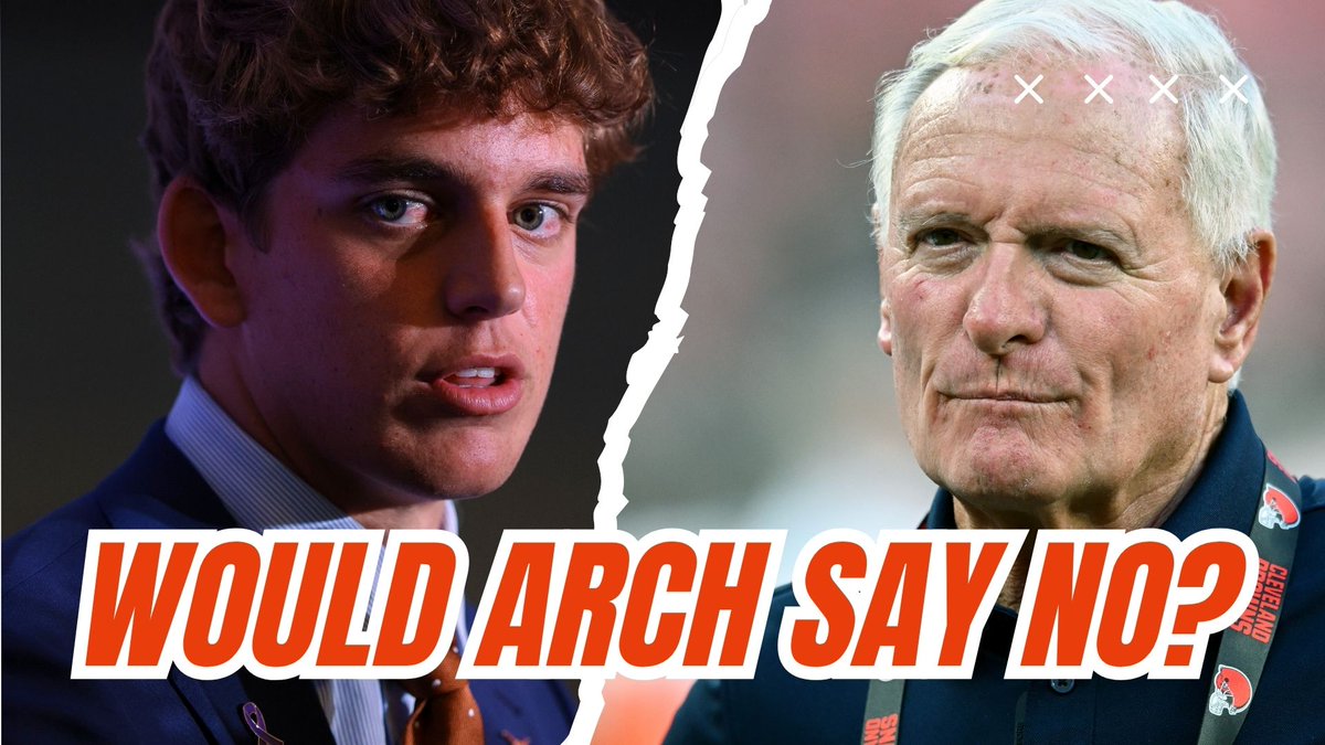 CFRdaily's tweet photo. Would Arch Manning play for the Cleveland Browns?

@NickPedone12 tackled one of the biggest questions of this season on YouTube.

Tune in FREE and subscribe: https://t.co/JlCFdkuBHX https://t.co/gMjj611dpI