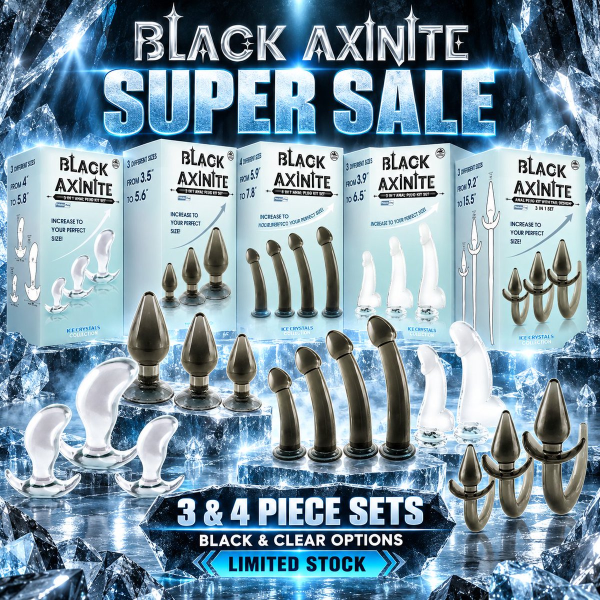 ClaredaleDist's tweet photo. ❄️🔥 BLACK AXINITE SUPER SALE! 🔥❄️

Explore the Black Axinite Ice Crystals Collection—a striking range of graduated sets designed to offer multiple sizes and styles in one convenient package.

🖤 Black and crystal-clear options
💎 3-piece and 4-piece sets https://t.co/t3qgcp1Tfs