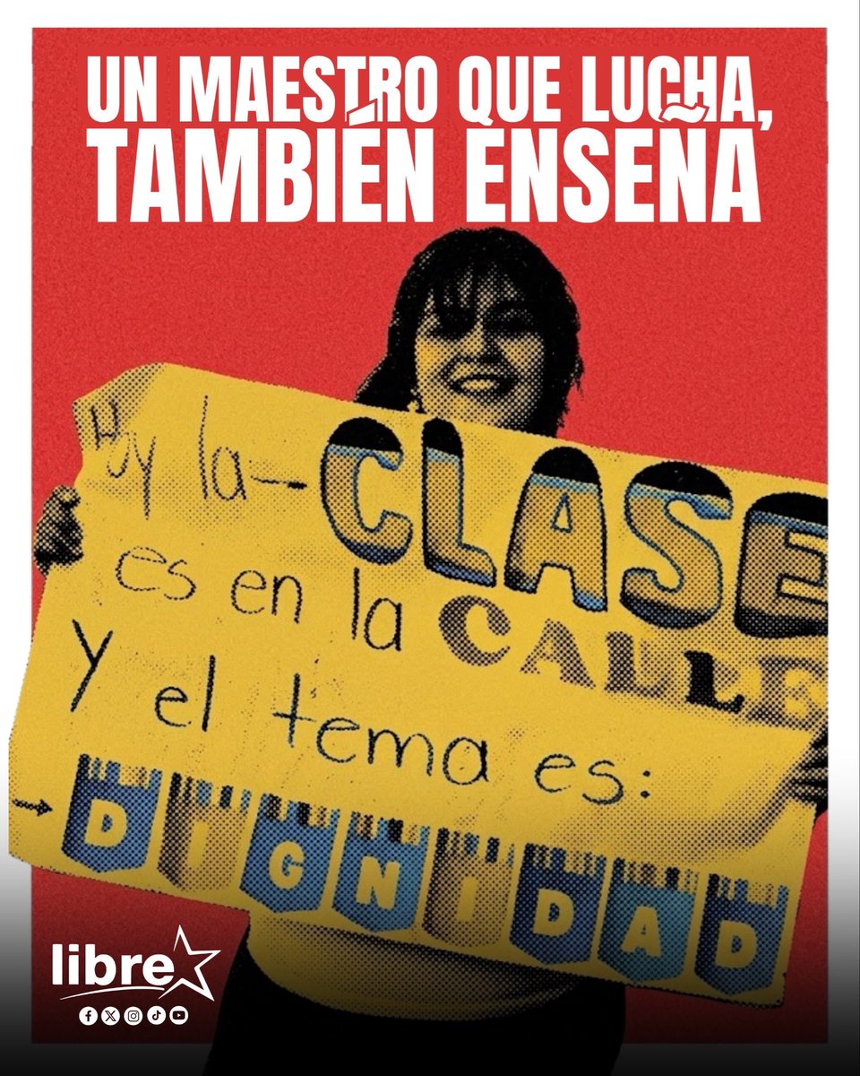 PartidoLibre's tweet photo. ¡Feliz Día del Maestro y de la Maestra!
Hay lecciones que no caben en un cuaderno: la valentía, la constancia, el amor al país. Y ustedes las dan todos los días.
Hoy les debemos más que una felicitación.
Les debemos el compromiso de seguir dignificando su labor. 🩵 https://t.co/5wTHoOjz63