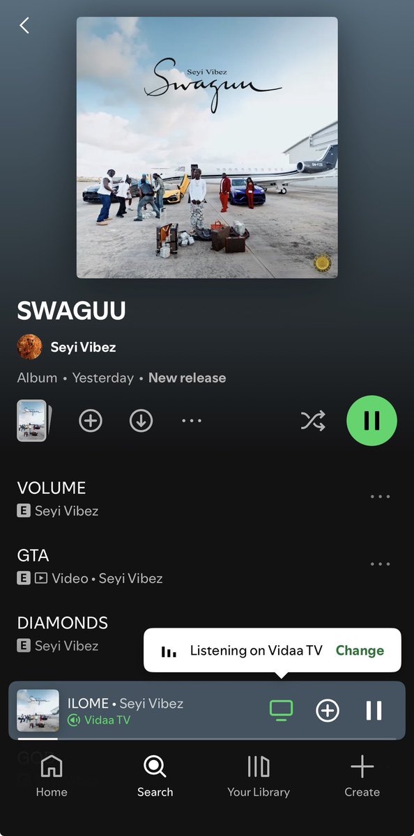 Undergroundvoi's tweet photo. 🚨 NEW MUSIC

Seyi Vibez is back with “Swagun”, another fresh gbedu for the streets. 🔥

The new sound is out now. Tap in, stream “Swagun” and catch the vibe. 🎶

#SeyiVibez #Swagun #UndergroundVoice https://t.co/L7D3OLwXRi
