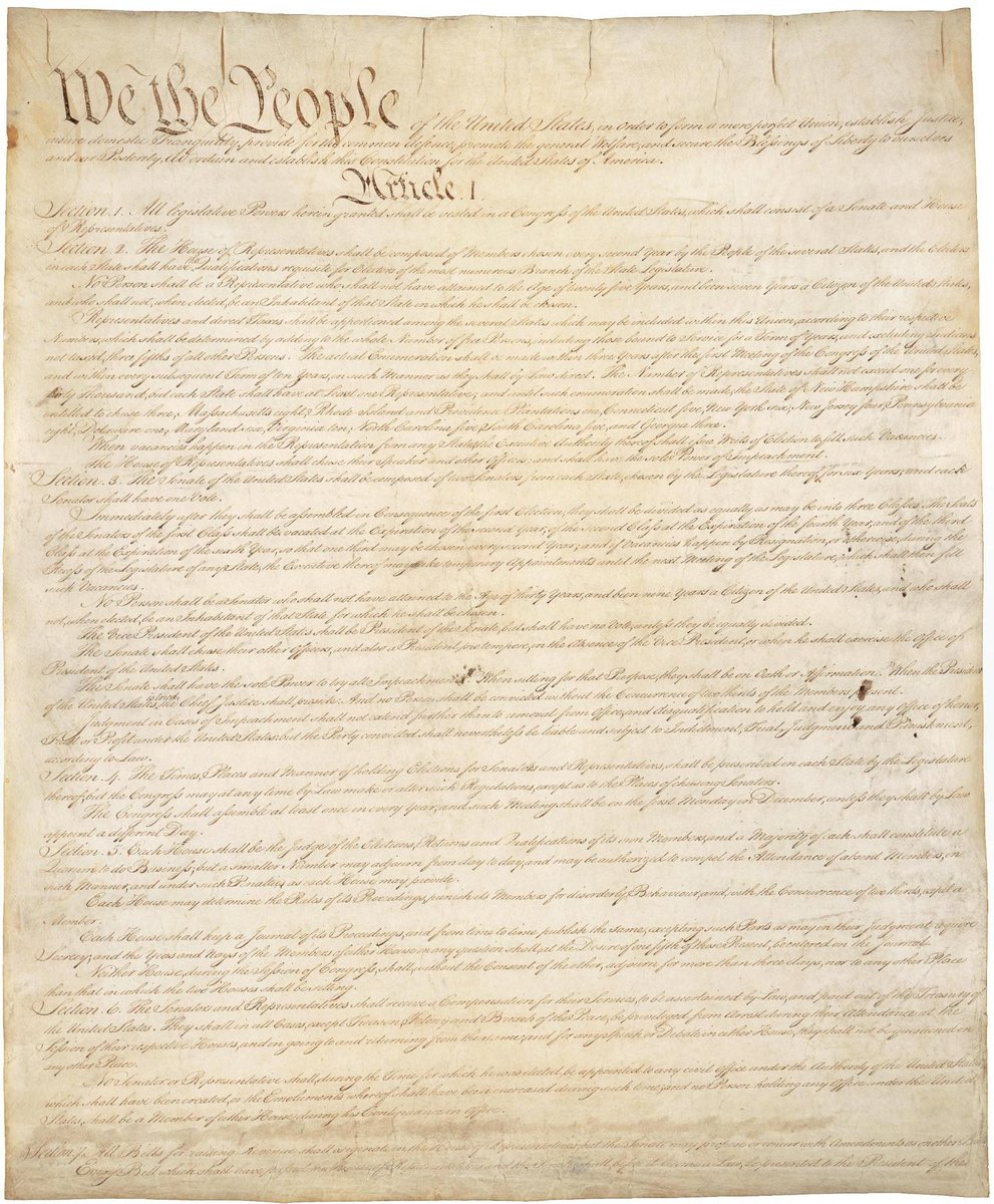 Okla_OAG's tweet photo. I've sworn allegiance to the U.S. Constitution as an officer in the U.S. Air Force and as Attorney General. This document guides my service and vision for the future of our state and nation. I'm grateful for the individuals whose wisdom and perseverance made it possible at our country's founding.