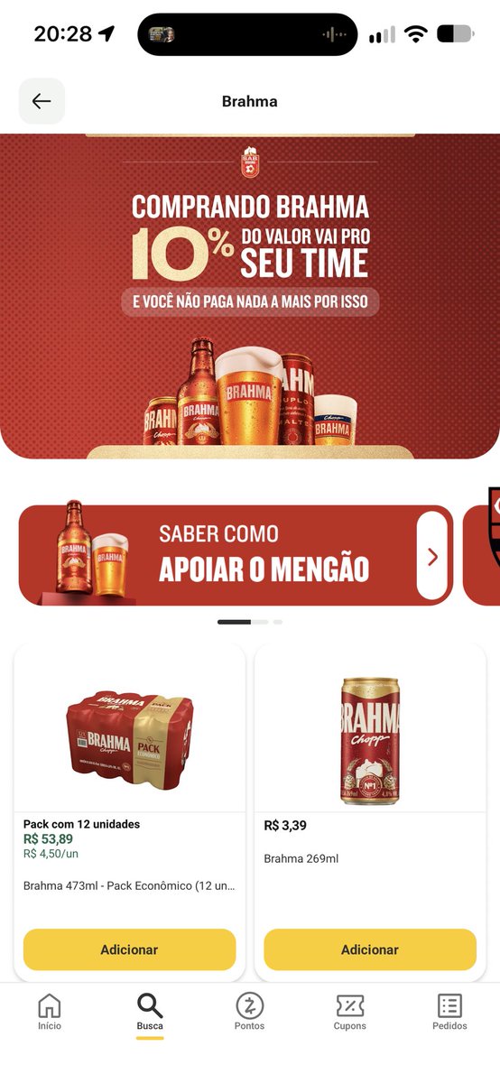 cassiokadu's tweet photo. Desde segunda sem conseguir as Brahmas, @ZeDelivery tirou todas as latas da promoção do estoque, do nada volta a aparecer as latas aí tu põe no carrinho e somem de novo… tá difícil hein @BrahmaCerveja isso é sacanagem!! Tem que estender o cupom pro latão ou parar essa safadeza! https://t.co/3VPz1S2AMK