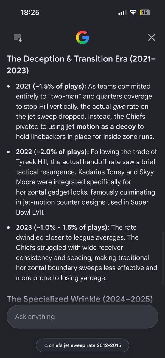 repmotackle's tweet photo. @Chiefs247365 @kendad7553 This is just a google search but the stats track w the eye test on this one. We ran it so much for several years, to the point it only worked because of Hill. We actually just ran it into the ground https://t.co/iR5MU9POO2