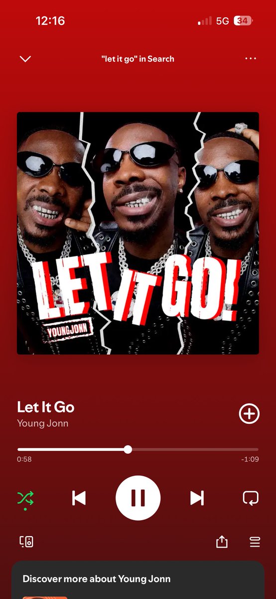 justXabs_'s tweet photo. When Young Jonn sing “Let It Go” na this song e dey talk of, e no gree leave my head o😭 https://t.co/9S4TG0guIx