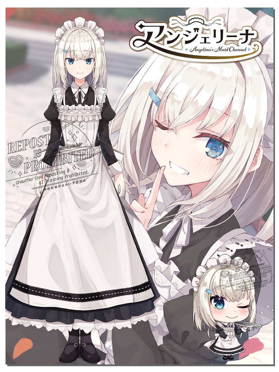 angelina_vtuber's tweet photo. #Vtuberがチャンネル晒したらみんながRTしてくれてブァァァァって登録者が増えるらしい 

徹頭徹尾のメイド長！
メイドや歴史に詳しめなメイドvtuberのアンジェリーナ・ホワイトと申します！

https://t.co/EHzIToIswQ https://t.co/3zmMEEfqTG