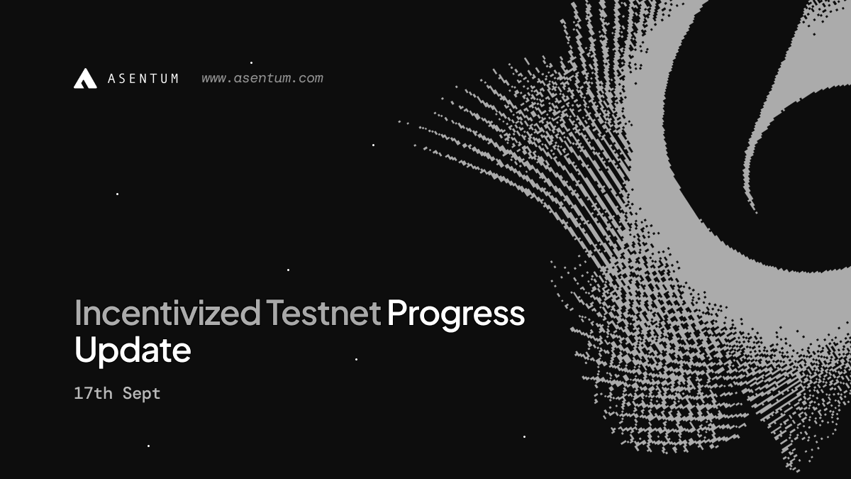 Asentum's tweet photo. What a start to Incentivized Testnet 🔥

You guys are breaking things left and right, and we've got our hands full in the best way possible.

We're already working through a long list of fixes and improvements, with updates rolling out tonight and over the coming days 👇🧵 https://t.co/dKOg8EEq5x