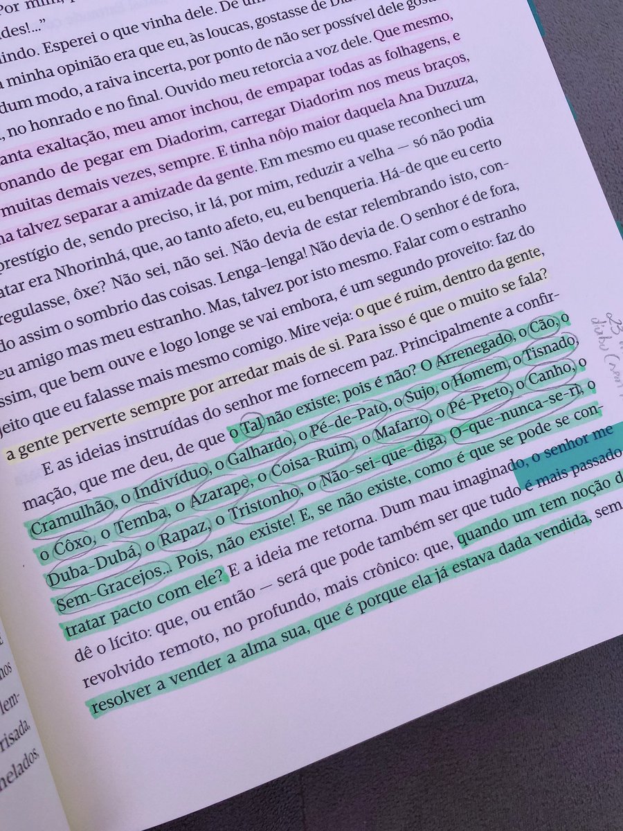 angsread's tweet photo. Iniciei “Grande Sertão: Veredas” e me deparei com dezenas de nomes para a figura do diabo em uma mesma passagem. É um privilégio ler Guimarães Rosa em português. (Tenho uma curiosidade genuína de saber como tudo isso foi traduzido para outras línguas). https://t.co/9zykjOApBb