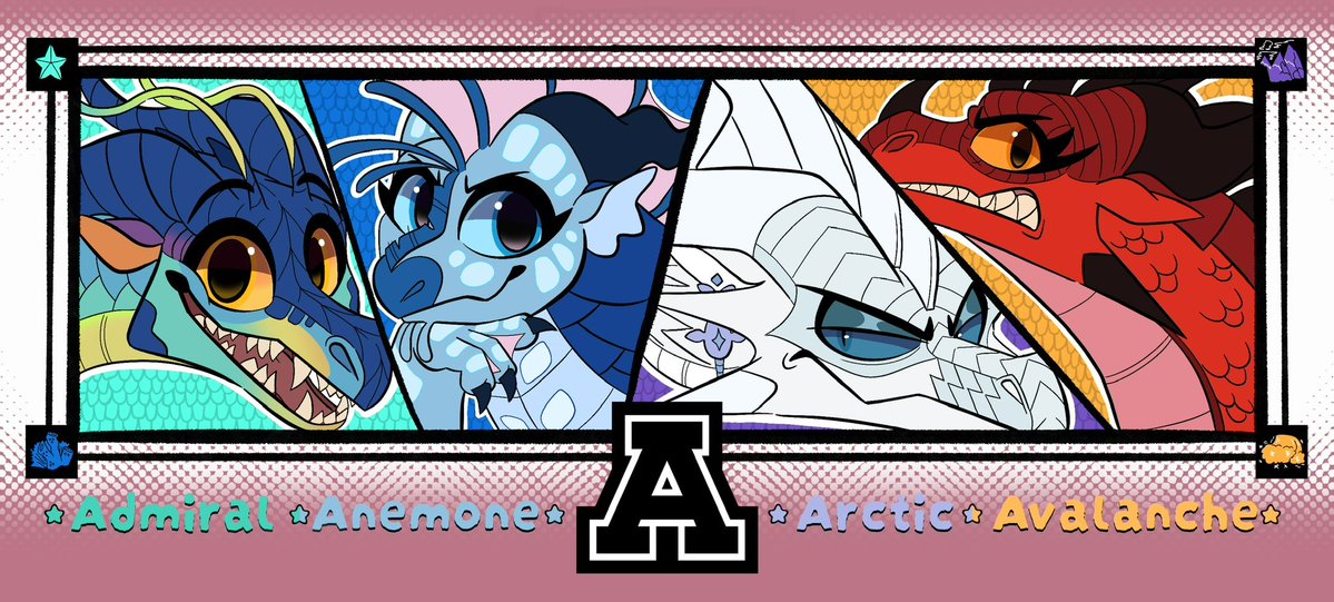ElkDragon's tweet photo. ✏️WOF ABCs ✏️: A • B 

This series will be real slowwww to post but let’s get started anyways lol 
#WingsOfFire #WingsOfFireart #wof https://t.co/jDU2ow0uUc